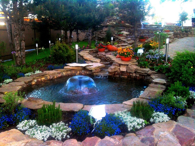 Организация мини-пруда с фонтаном Организация мини-пруда с фонтаном